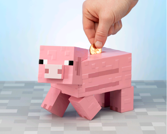 Minecraft Gris Sparegris