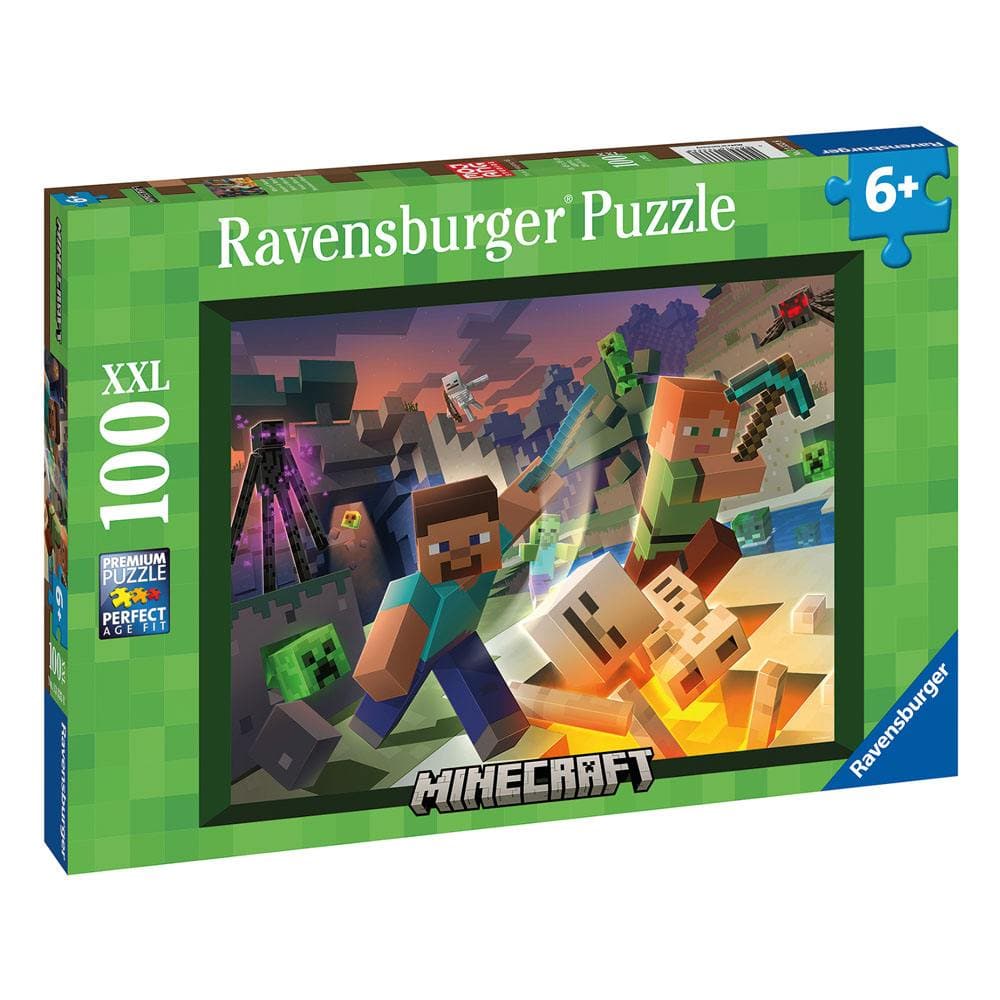Minecraft Jigsaw Monster Minecraft  100 Brikker  Puslespil Geekd Dk