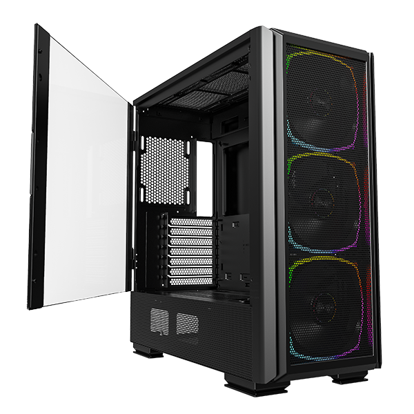 Montech Sky Two Gx Black Midi-tower -atx 3x Argb Pwm Fans