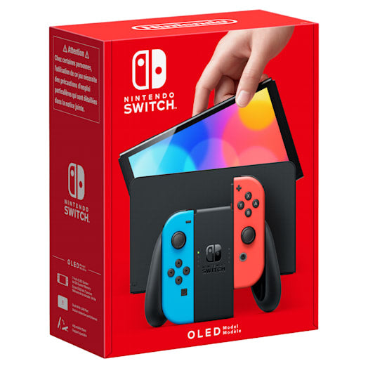 Nintendo Switch  Oled-model  Neon-red Neon-blue Konsol Geekd Dk
