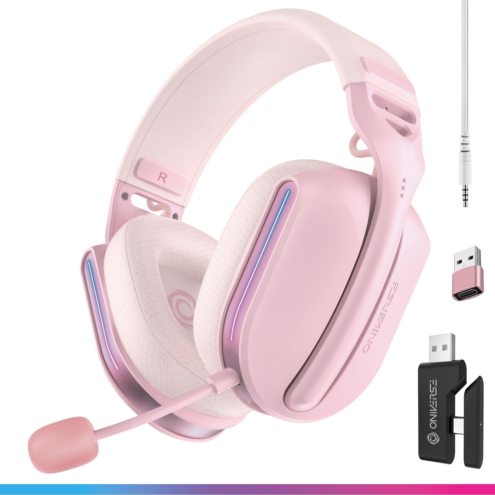 Oniverse Wireless Gaming Headset Polaris Aurora Pink