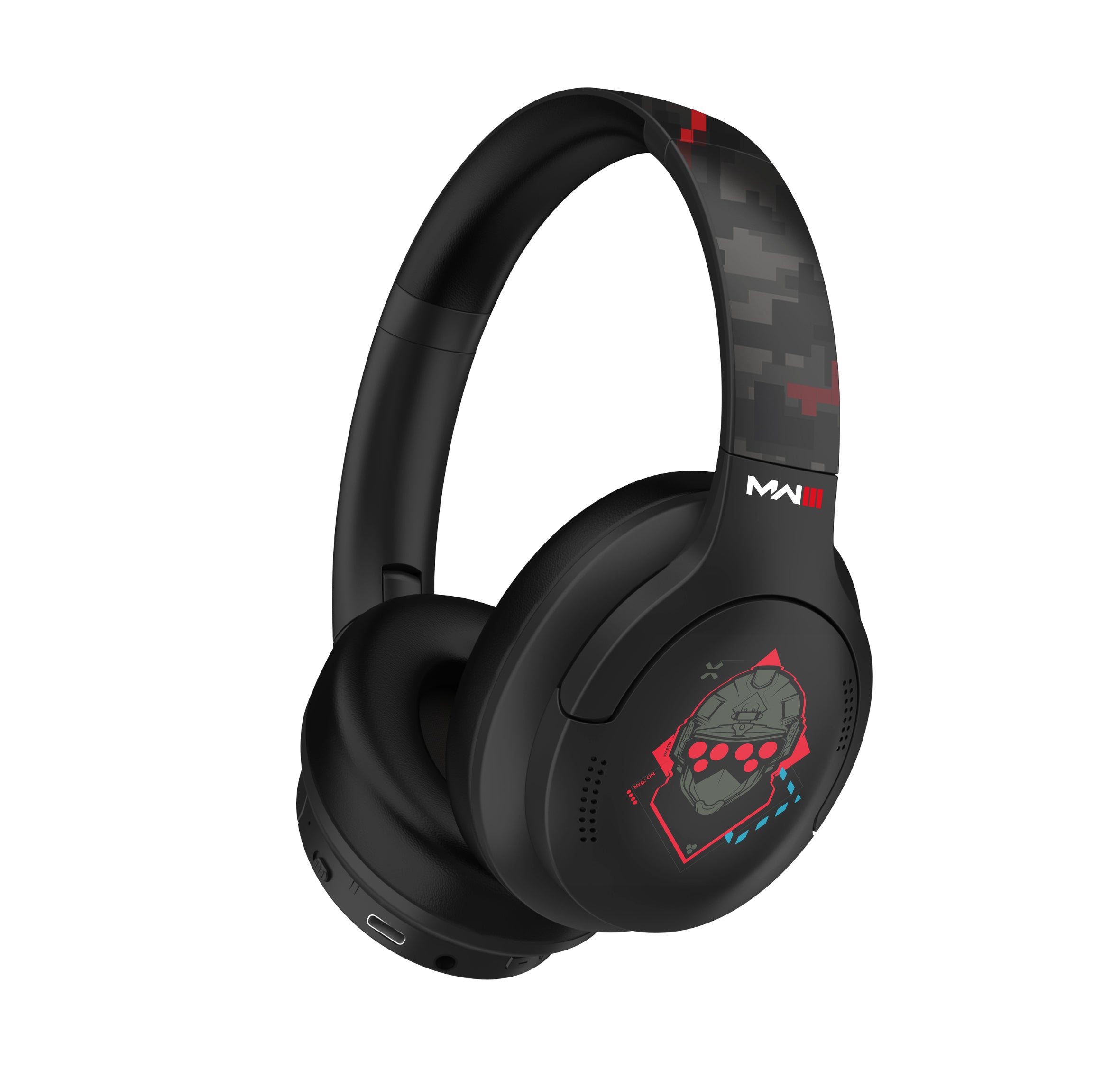 Otl Call Of Duty Black Pixel Design Active Noise Cancelling Headset
