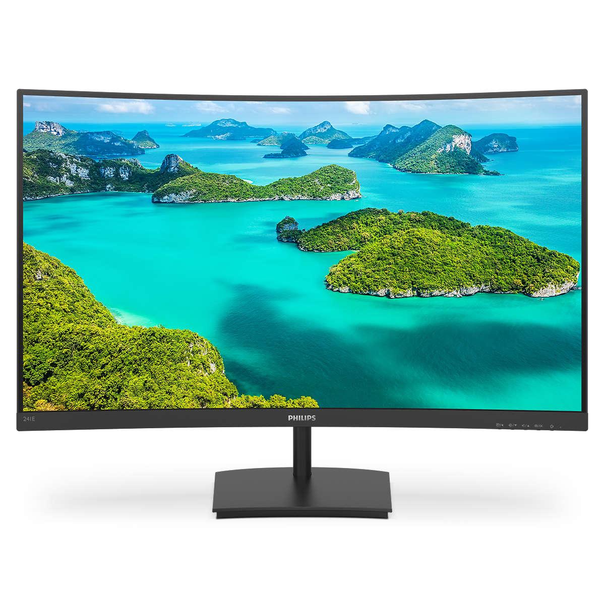 Philips -line 241e1sca 24 1920 1080 Full Hd Vga Hd-15 Hdmi 75hz Skærm Geekd Dk