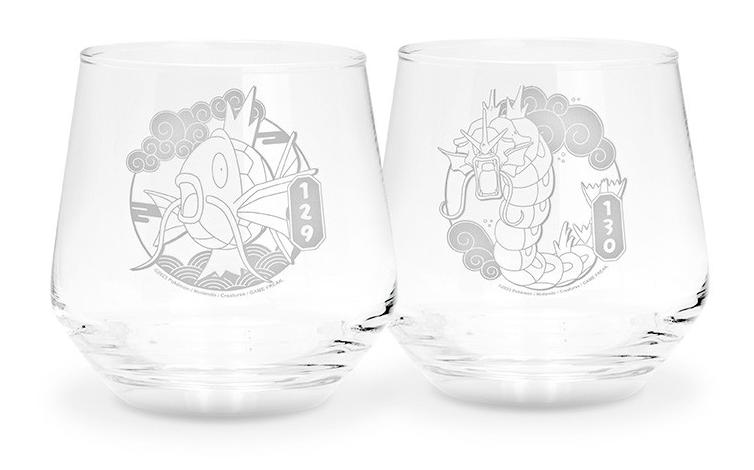 Pokemon   Glass Set Magikarp   Gyarados Europe 30cl Merchandise Geekd Dk