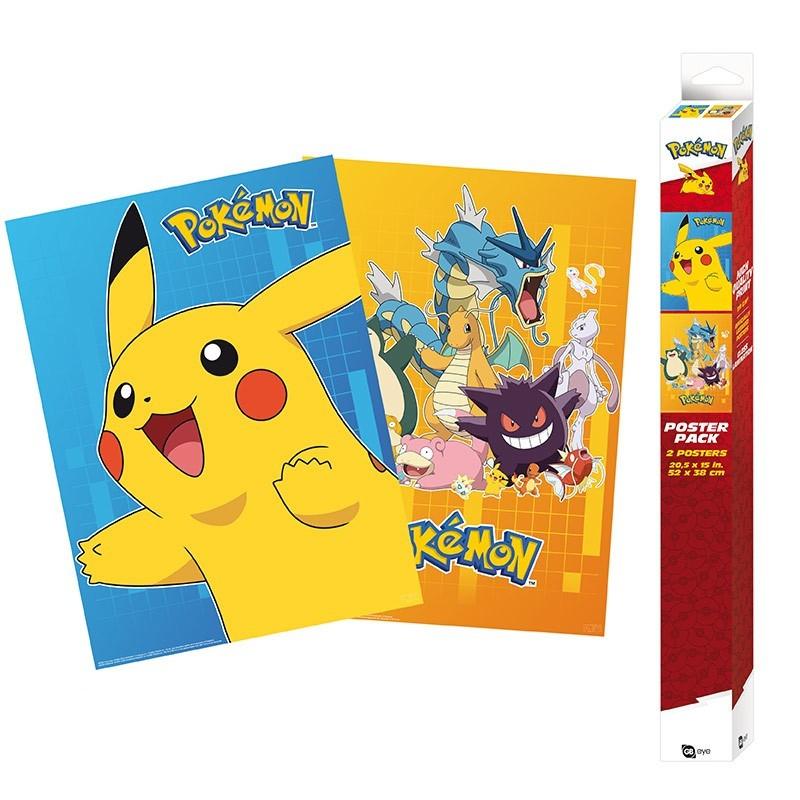 Pokemon Set   Posters Colourful Characters  52x38  Merchandise Geekd Dk