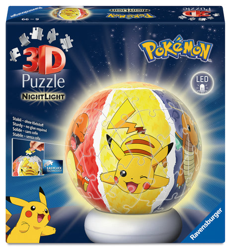 Ravensburger Puzzle-ball Nightlight Pokémon 72p Merchandise Geekd Dk