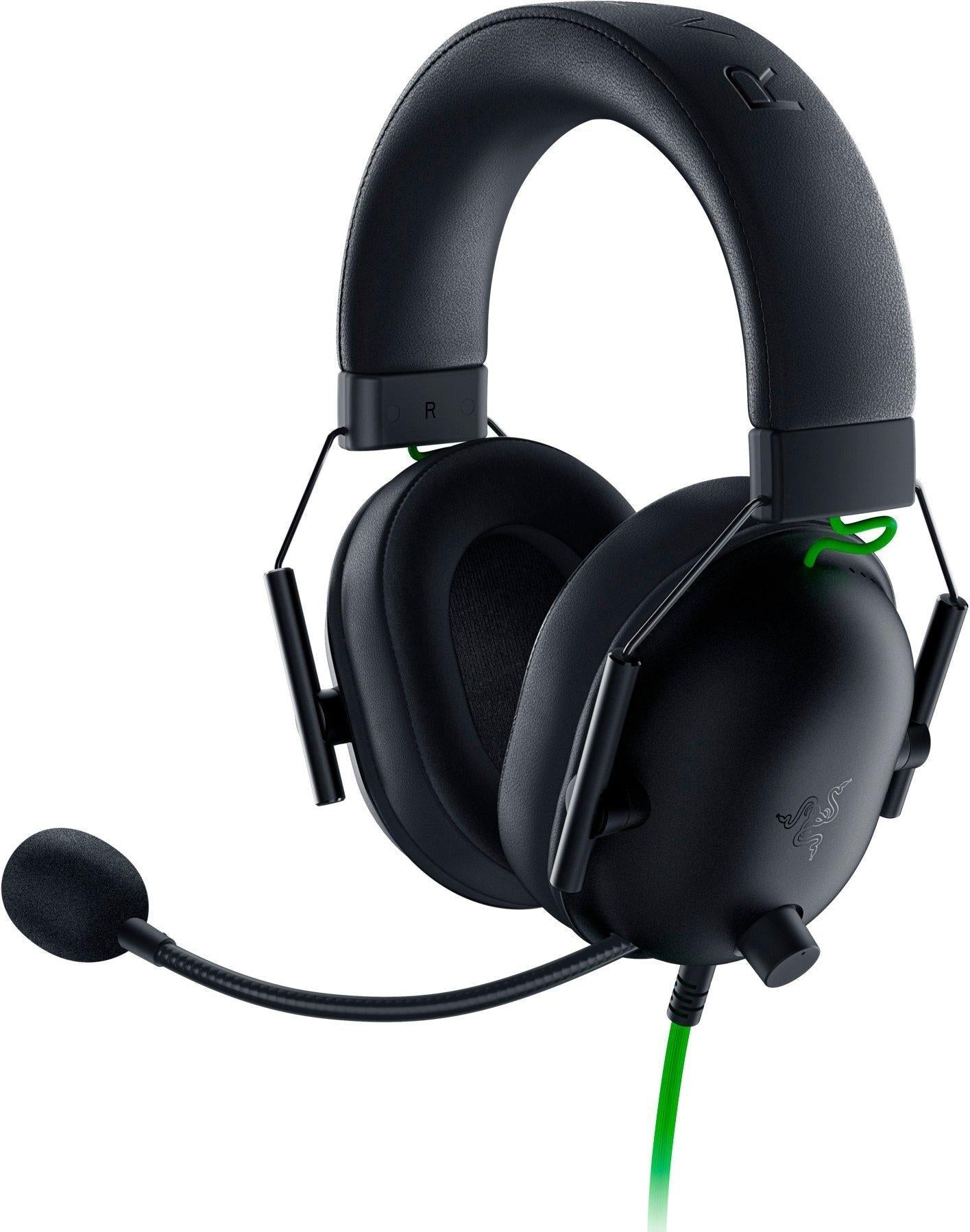 Razer   Blackshark V2     Kablet Esports Gaming Headset Med     Surround Sound  Sort Grøn