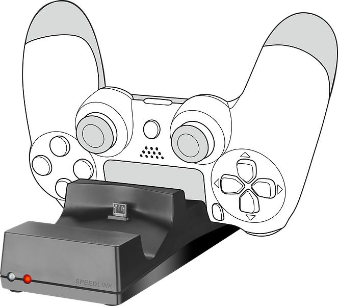 Speedlink Jazz Usb Oplader   Til Ps4  Sort Charging Dock Geekd Dk