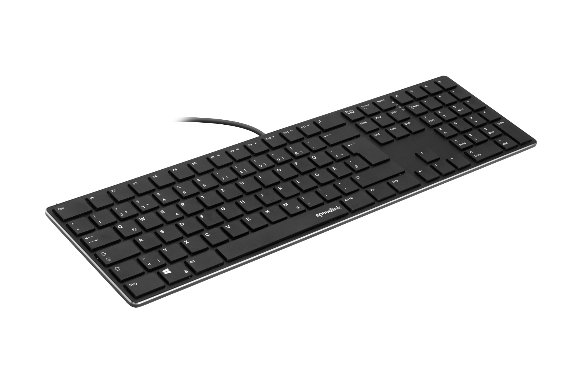 Speedlink Riva Slim Metal Scissor Keyboard  Black Nordic Layout Tastatur Geekd Dk