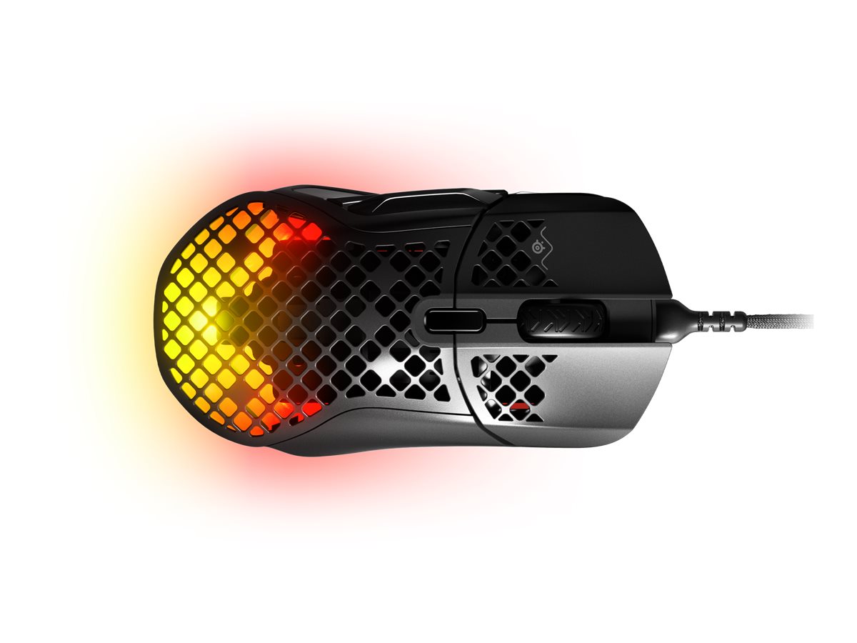 Steelseries Aerox   Optisk Kabling Sort