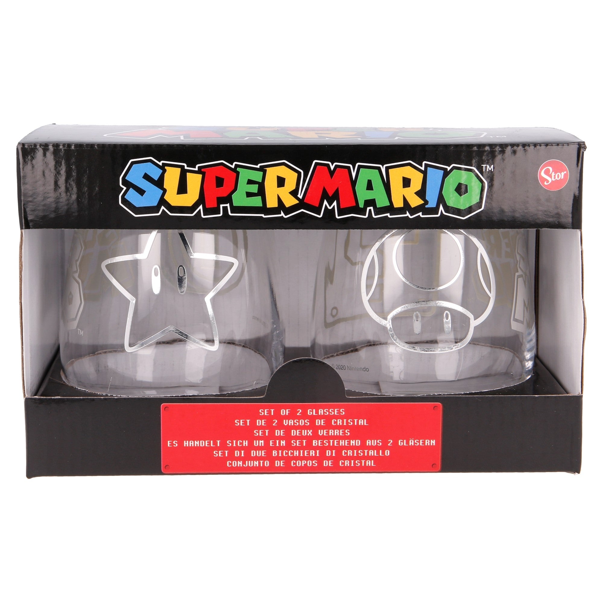 Super Mario   Krystal Glas Sæt Kop Geekd Dk