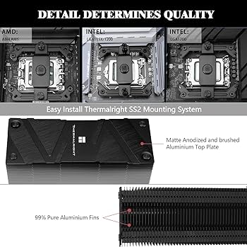 Thermalright Assassin Spirit 120 Evo Dark Cpu Cooler  Topplate Cpu Køler Geekd Dk