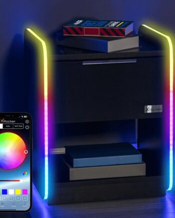 Xrocker Electra Bedside Black With Black Led Møbler Geekd Dk